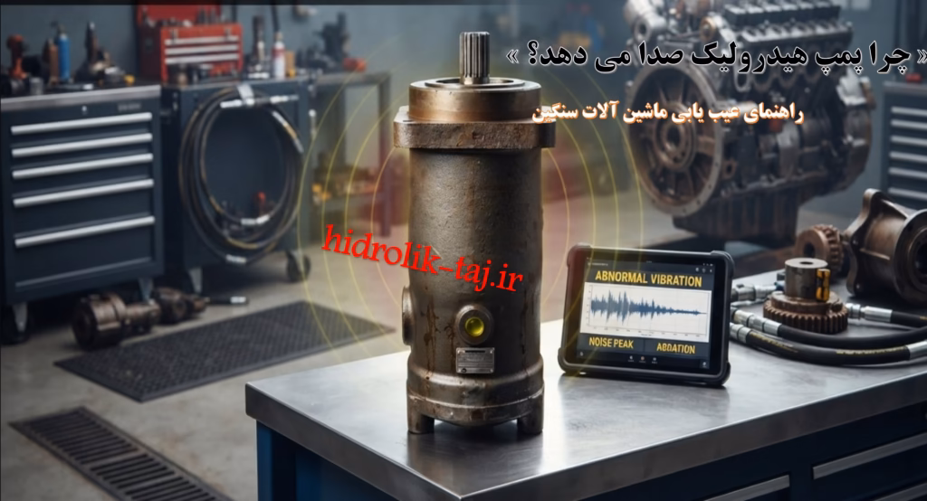 عیب یابی صدای غیرعادی پمپ هیدرولیک ماشین آلات سنگین در تعمیرگاه تخصصی فروشگاه هیدرولیک تاج